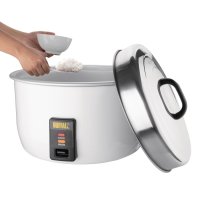Weißer Reiskocher mit 10 Liter trocknen Reis