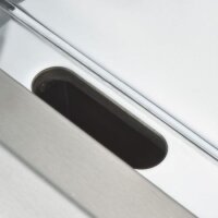 Elektro-Griddleplatte, Verchromt Als Tischgerät Serie 700 Nd - 1½ Glatt / 1½ Gerillt  800X700X250 Mm (Bxtxh)