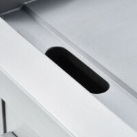 Elektro-Griddleplatte Als Standgerät - Gerillt, Unterbau Offen, 400 X 700 X 850 Mm (Bxtxh)